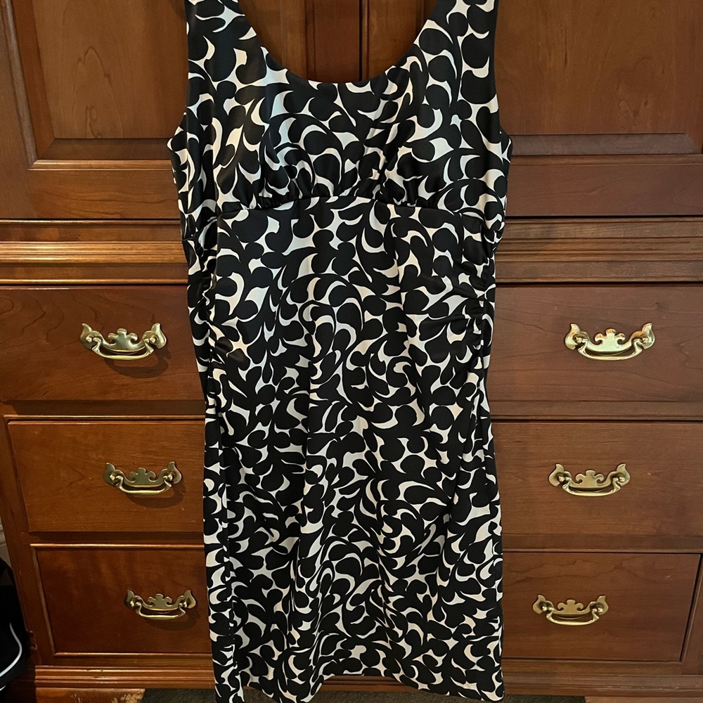 Black and white cocktail dress